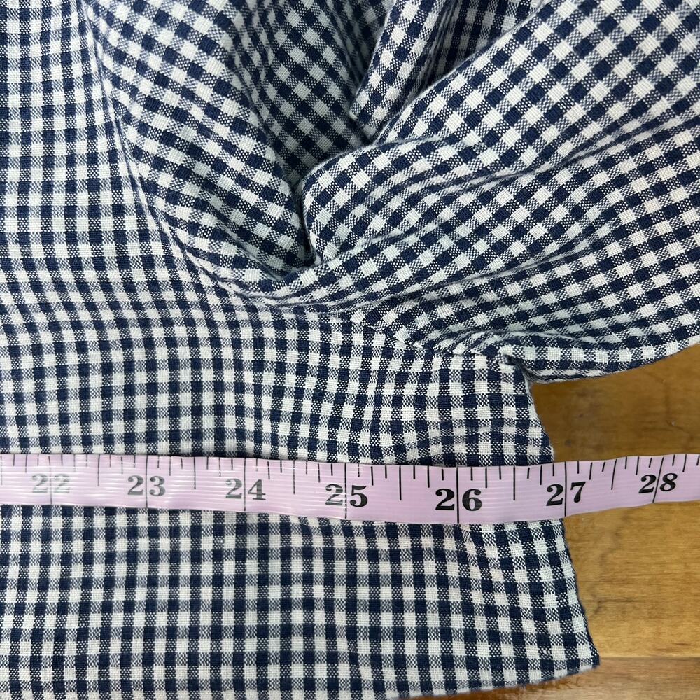 Buykud Linen Cotton Gingham Print Shirt Womens 2XL Breathable Casual Workwear - Picture 9 of 12
